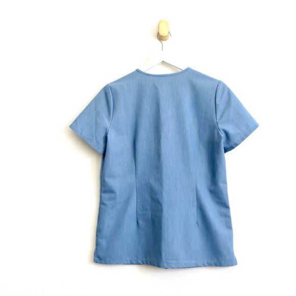 NEW! FIGS CASMA Three Pocket Scrub Top Indigo Blue Women SZ Small - Picture 4 of 7